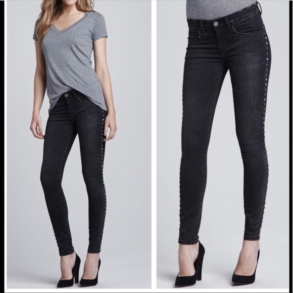 Blank NYC Denim - BlankNYC Studded Black Skinny Jeans/Size 28